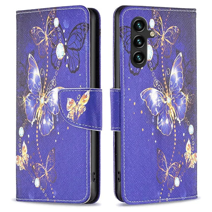 For Samsung Galaxy A55 5G Wallet Case PU Leather Pattern Printed Phone Cover
