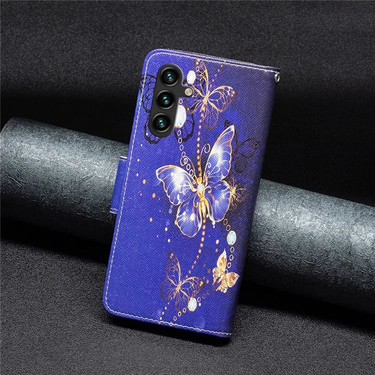 For Samsung Galaxy A55 5G Wallet Case PU Leather Pattern Printed Phone Cover