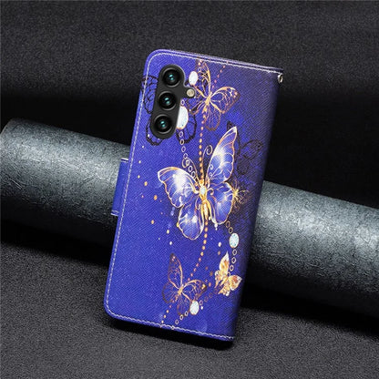 For Samsung Galaxy A55 5G Wallet Case PU Leather Pattern Printed Phone Cover