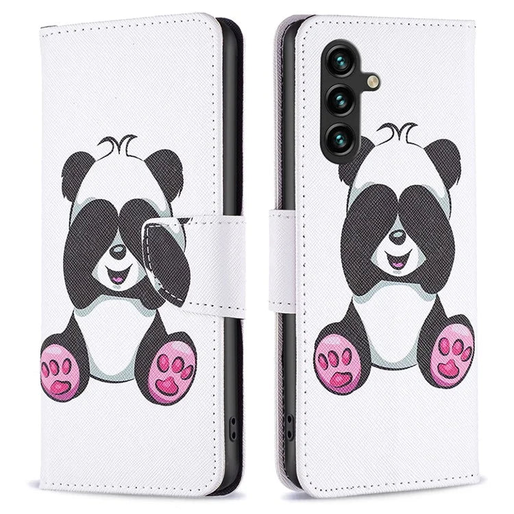 For Samsung Galaxy A55 5G Wallet Case PU Leather Pattern Printed Phone Cover