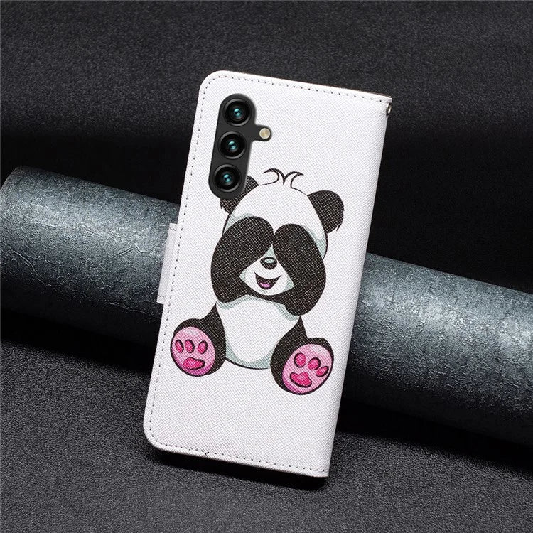 For Samsung Galaxy A55 5G Wallet Case PU Leather Pattern Printed Phone Cover