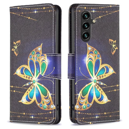 For Samsung Galaxy A55 5G Wallet Case PU Leather Pattern Printed Phone Cover