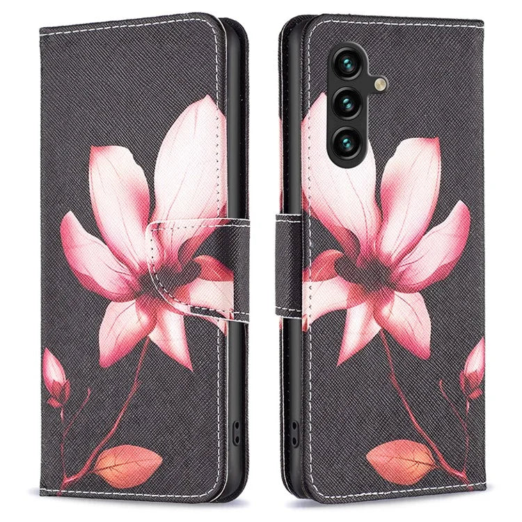 For Samsung Galaxy A55 5G Wallet Case PU Leather Pattern Printed Phone Cover