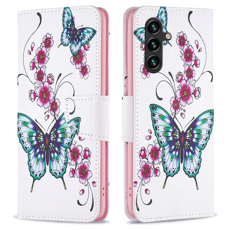 For Samsung Galaxy A55 5G Wallet Case PU Leather Pattern Printed Phone Cover