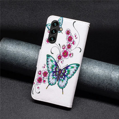 For Samsung Galaxy A55 5G Wallet Case PU Leather Pattern Printed Phone Cover