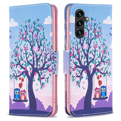 For Samsung Galaxy A55 5G Wallet Case PU Leather Pattern Printed Phone Cover