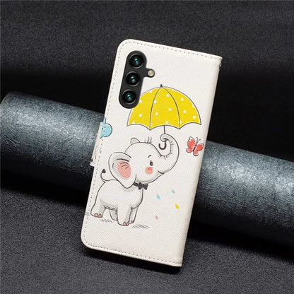 For Samsung Galaxy A55 5G Wallet Case PU Leather Pattern Printed Phone Cover
