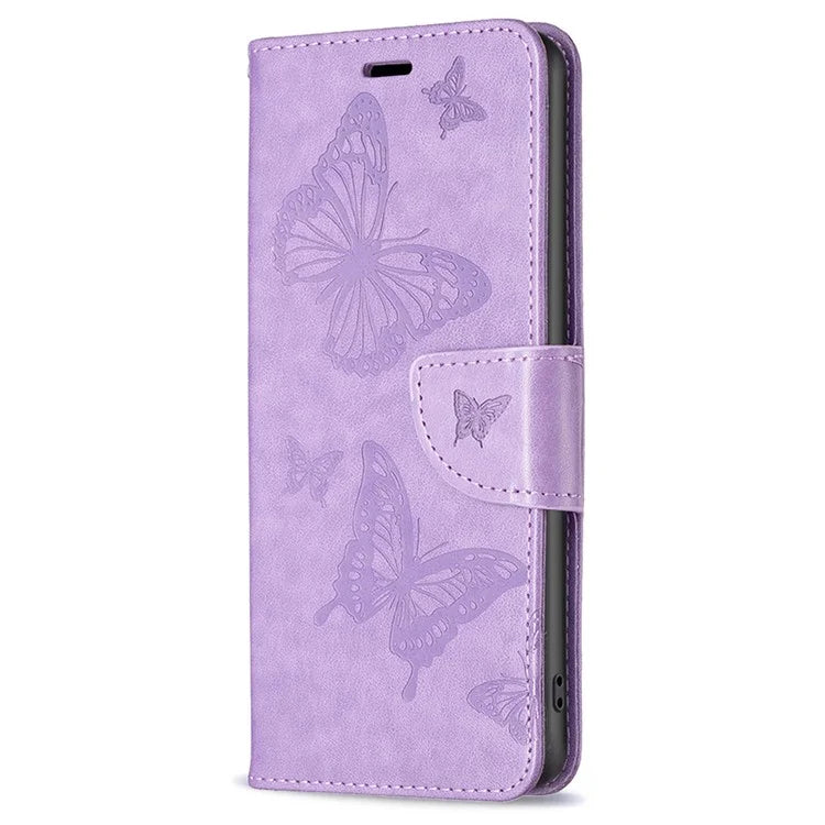 For Samsung Galaxy A55 5G Case Anti-fall Butterfly Imprinted Leather Mobile Phone Stand Cover