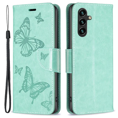 For Samsung Galaxy A55 5G Case Anti-fall Butterfly Imprinted Leather Mobile Phone Stand Cover