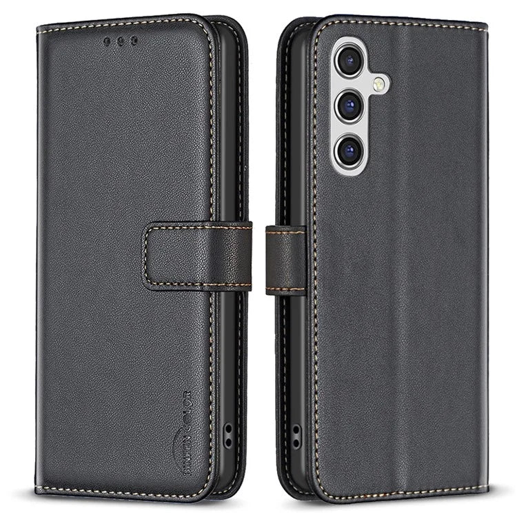 BINFEN COLOR BF17 For Samsung Galaxy A55 5G Flip Case PU Leather All Inclusive Phone Cover