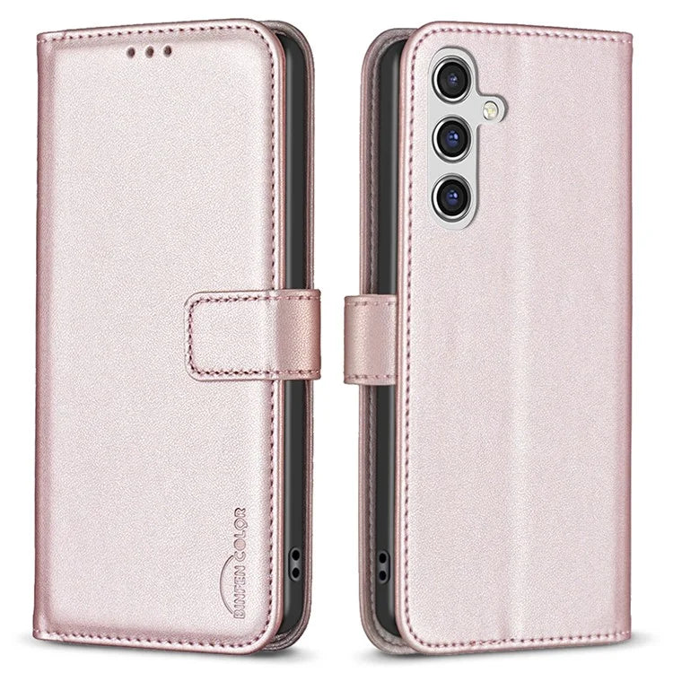 BINFEN COLOR BF17 For Samsung Galaxy A55 5G Flip Case PU Leather All Inclusive Phone Cover