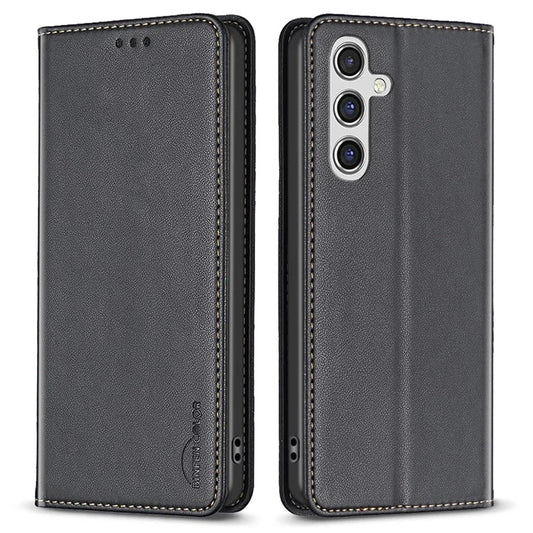 BINFEN COLOR BF18 For Samsung Galaxy A55 5G Leather Case Flip Phone Cover with Card Holder