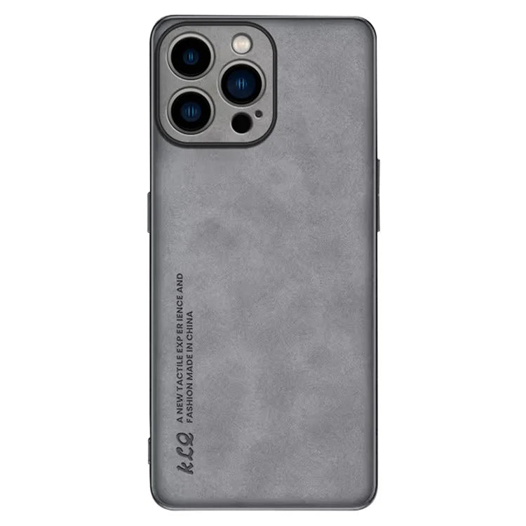 KLQ For iPhone 14 Pro Case Solid Color PU Leather + TPU Phone Cover