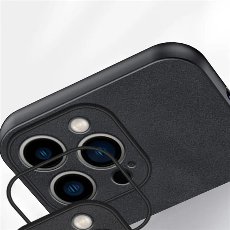 KLQ For iPhone 14 Pro Case Solid Color PU Leather + TPU Phone Cover