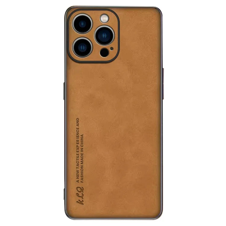 KLQ For iPhone 14 Pro Case Solid Color PU Leather + TPU Phone Cover