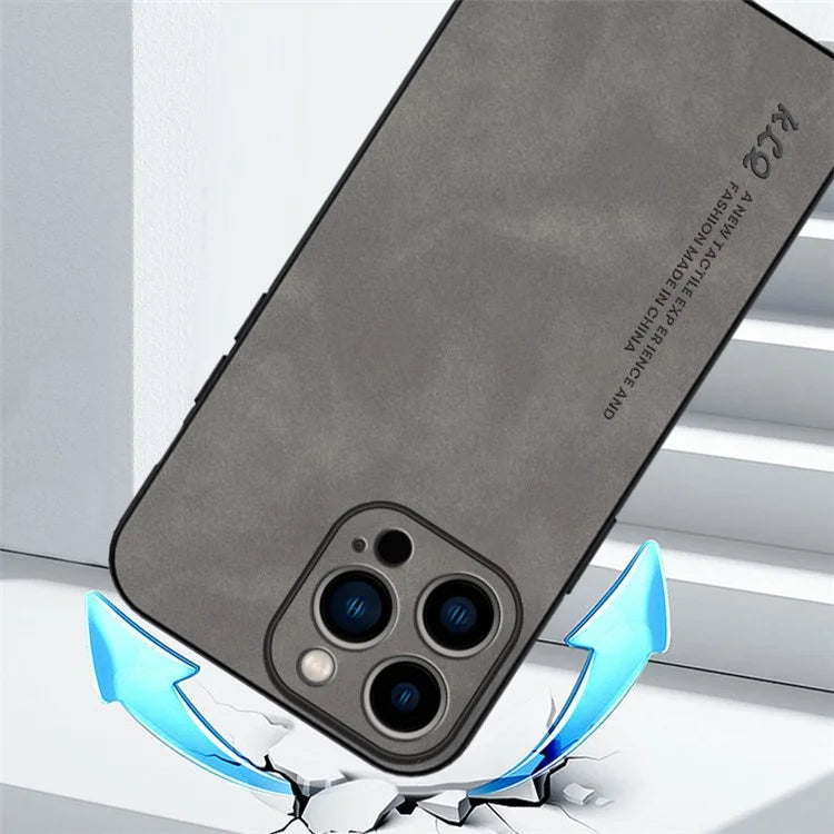 KLQ For iPhone 14 Pro Case Solid Color PU Leather + TPU Phone Cover