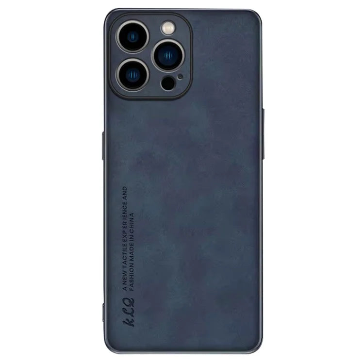 KLQ For iPhone 14 Pro Case Solid Color PU Leather + TPU Phone Cover