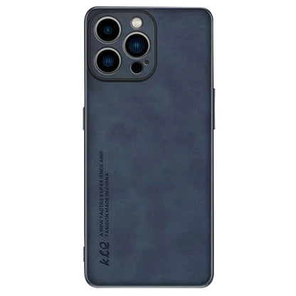 KLQ For iPhone 14 Pro Case Solid Color PU Leather + TPU Phone Cover