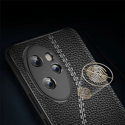 For Honor 100 Pro 5G Slim TPU Case Litchi Texture Protective Phone Cover