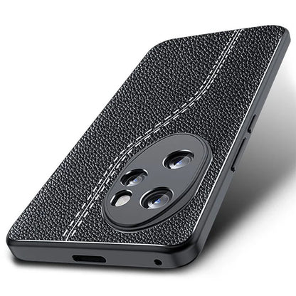 For Honor 100 Pro 5G Slim TPU Case Litchi Texture Protective Phone Cover