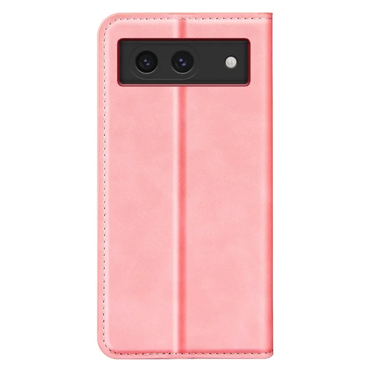For Google Pixel 8a Case Shockproof Phone Case Skin-Touch PU Leather Flip Cover