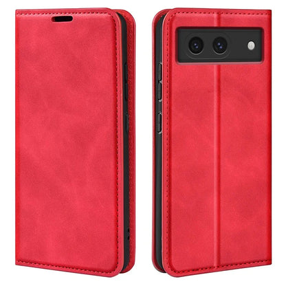 For Google Pixel 8a Case Shockproof Phone Case Skin-Touch PU Leather Flip Cover