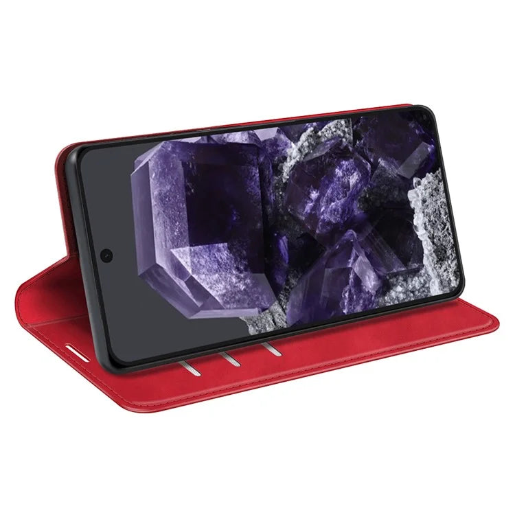 For Google Pixel 8a Case Shockproof Phone Case Skin-Touch PU Leather Flip Cover
