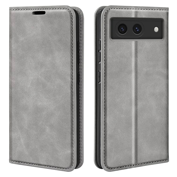 For Google Pixel 8a Case Shockproof Phone Case Skin-Touch PU Leather Flip Cover