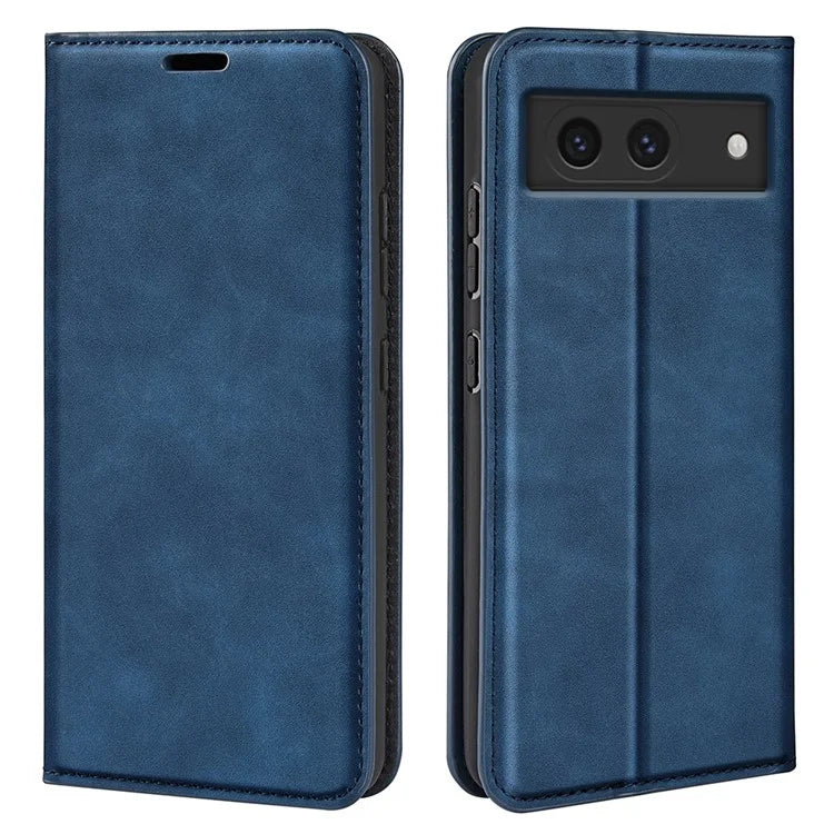 For Google Pixel 8a Case Shockproof Phone Case Skin-Touch PU Leather Flip Cover