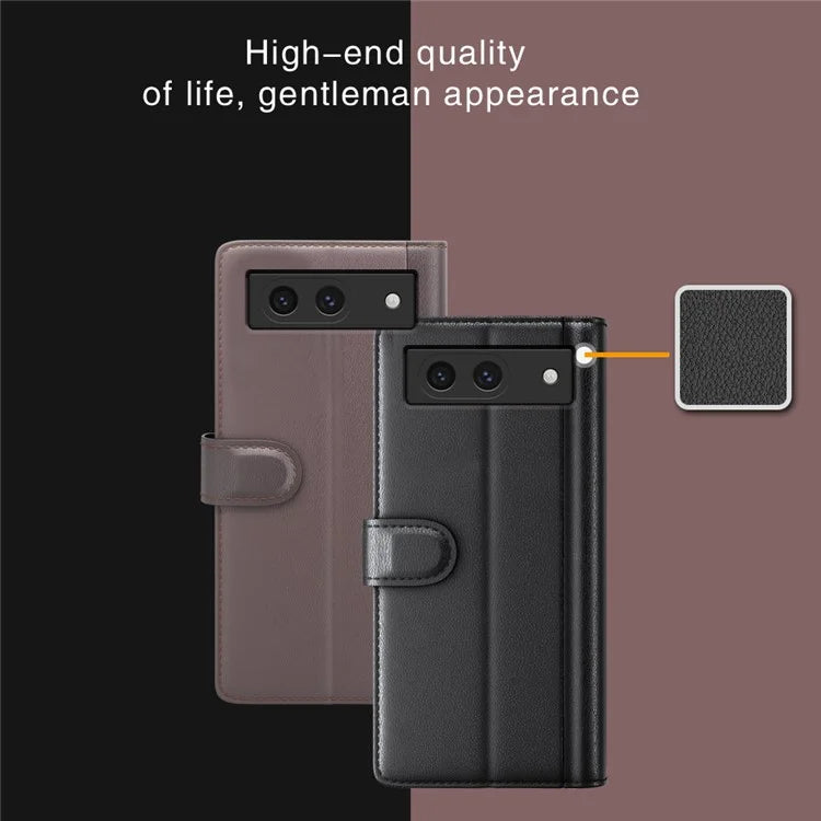 For Google Pixel 8a Case Genuine Split Leather Stand Wallet Folio Cover