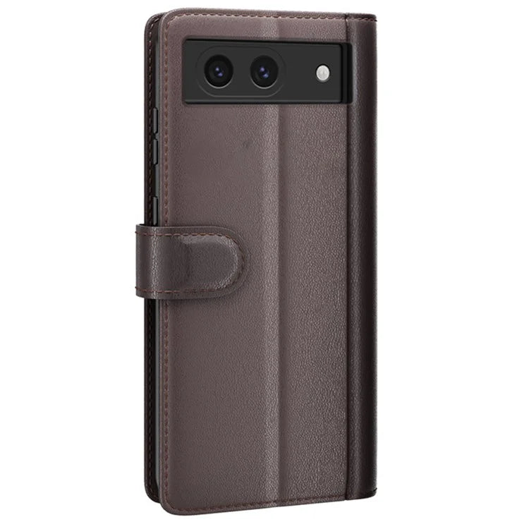 For Google Pixel 8a Case Genuine Split Leather Stand Wallet Folio Cover
