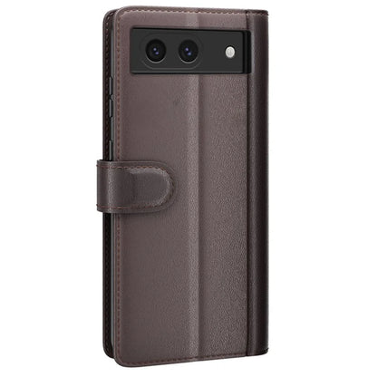 For Google Pixel 8a Case Genuine Split Leather Stand Wallet Folio Cover