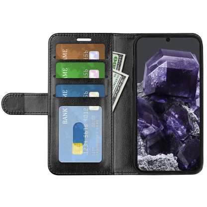 For Google Pixel 8a Case Anti-Dust Crazy Horse Texture Wallet Phone Case PU Leather Flip Cover