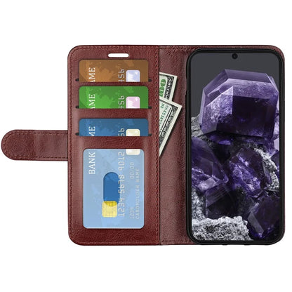 For Google Pixel 8a Case Anti-Dust Crazy Horse Texture Wallet Phone Case PU Leather Flip Cover