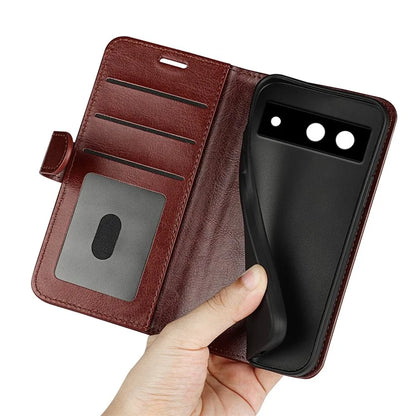 For Google Pixel 8a Case Anti-Dust Crazy Horse Texture Wallet Phone Case PU Leather Flip Cover