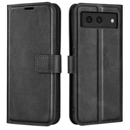 For Google Pixel 8a Wallet Phone Case Calf Texture PU Leather Protective Phone Cover