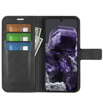 For Google Pixel 8a Wallet Phone Case Calf Texture PU Leather Protective Phone Cover