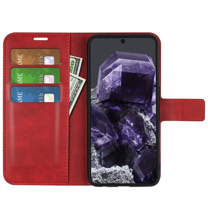 For Google Pixel 8a Wallet Phone Case Calf Texture PU Leather Protective Phone Cover