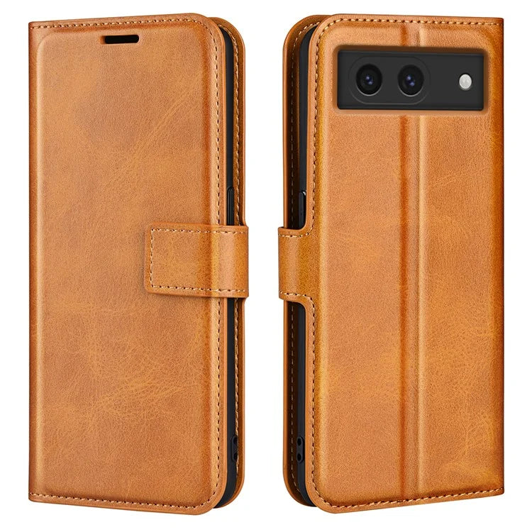 For Google Pixel 8a Wallet Phone Case Calf Texture PU Leather Protective Phone Cover