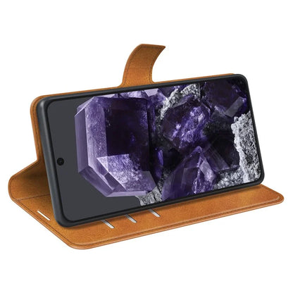 For Google Pixel 8a Wallet Phone Case Calf Texture PU Leather Protective Phone Cover