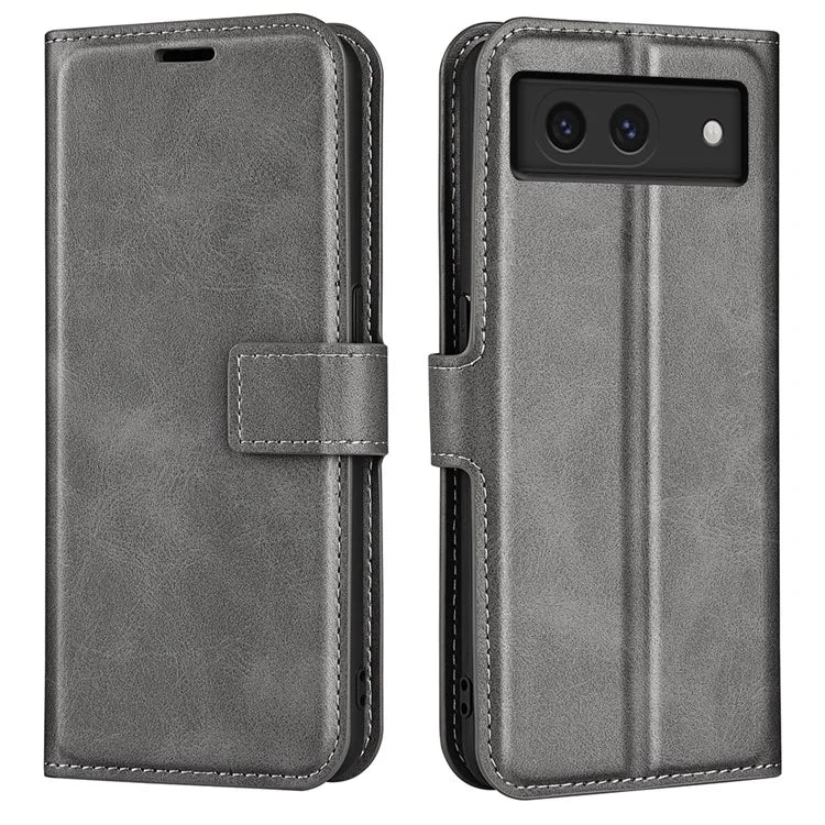 For Google Pixel 8a Wallet Phone Case Calf Texture PU Leather Protective Phone Cover