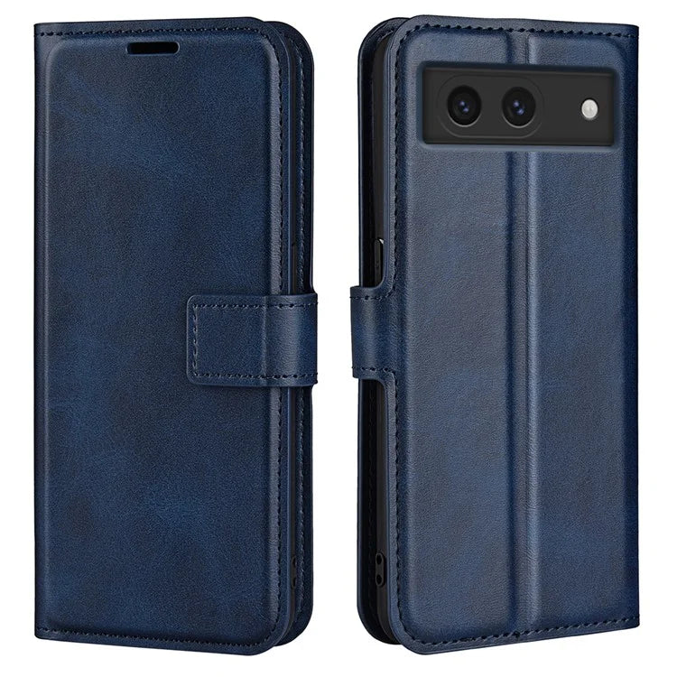 For Google Pixel 8a Wallet Phone Case Calf Texture PU Leather Protective Phone Cover