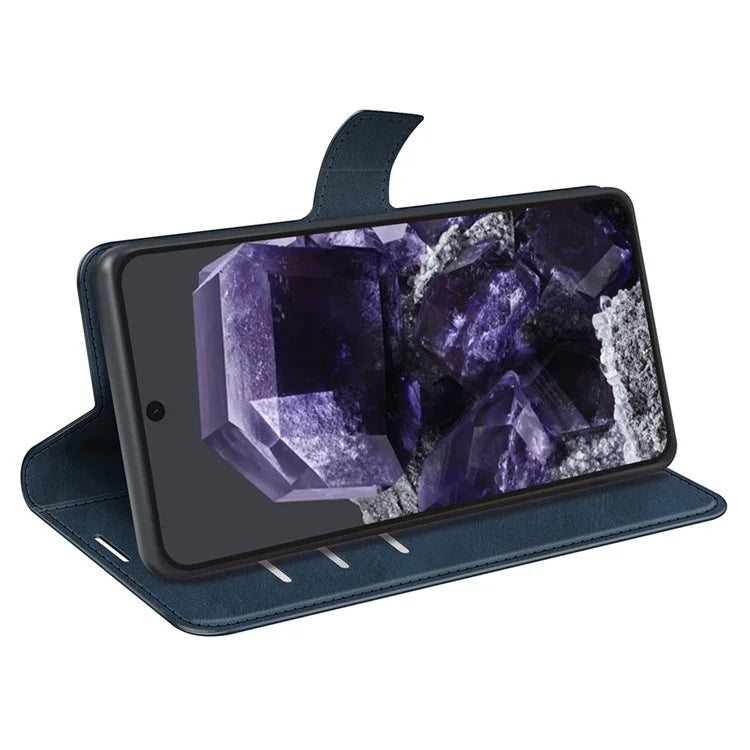 For Google Pixel 8a Wallet Phone Case Calf Texture PU Leather Protective Phone Cover