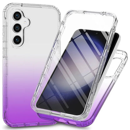 For Samsung Galaxy S24 Gradient Case Anti-Fall Corner Protection Phone Cover with PET Screen Film