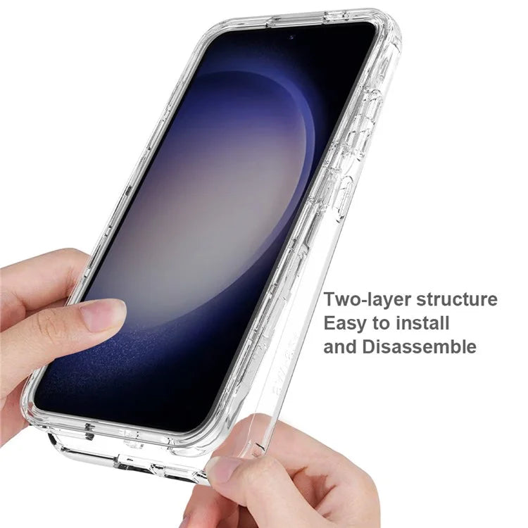 For Samsung Galaxy S24 Gradient Case Anti-Fall Corner Protection Phone Cover with PET Screen Film
