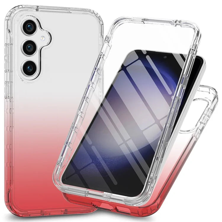 For Samsung Galaxy S24 Gradient Case Anti-Fall Corner Protection Phone Cover with PET Screen Film