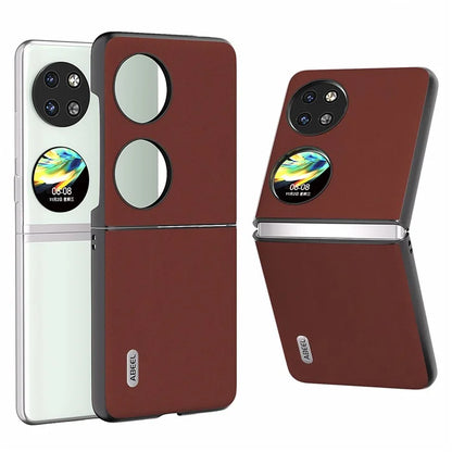 ABEEL For Huawei Pocket 2 Phone Case Genuine Cow Leather Soft Silky Feeling Cover
