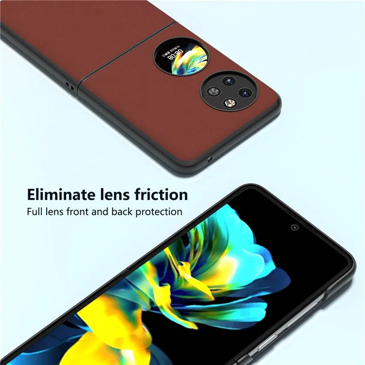 ABEEL For Huawei Pocket 2 Phone Case Genuine Cow Leather Soft Silky Feeling Cover