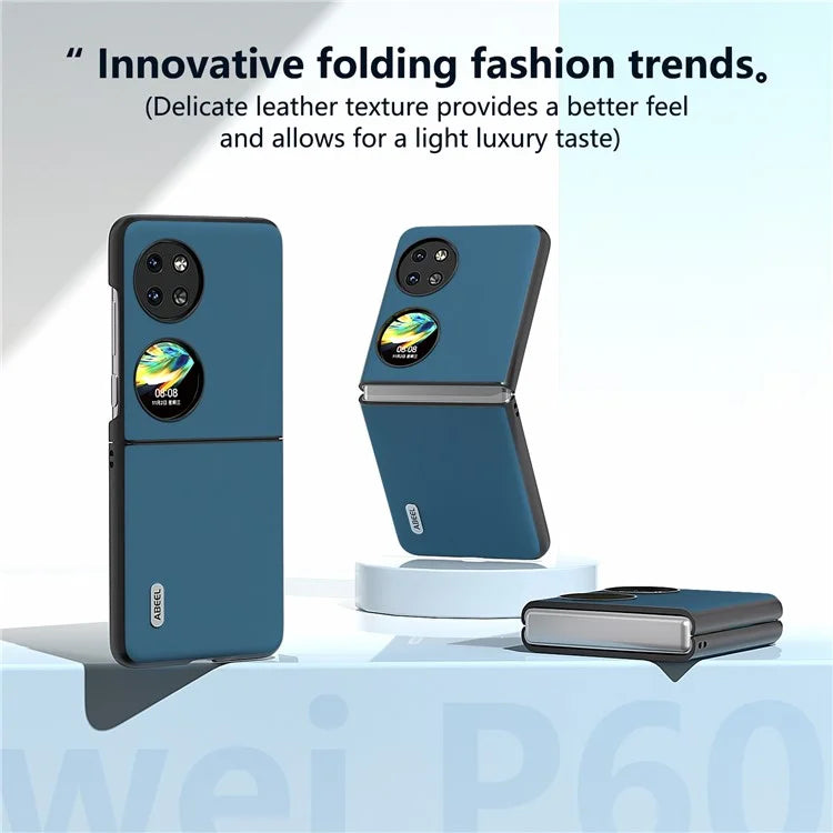 ABEEL For Huawei Pocket 2 Phone Case Genuine Cow Leather Soft Silky Feeling Cover