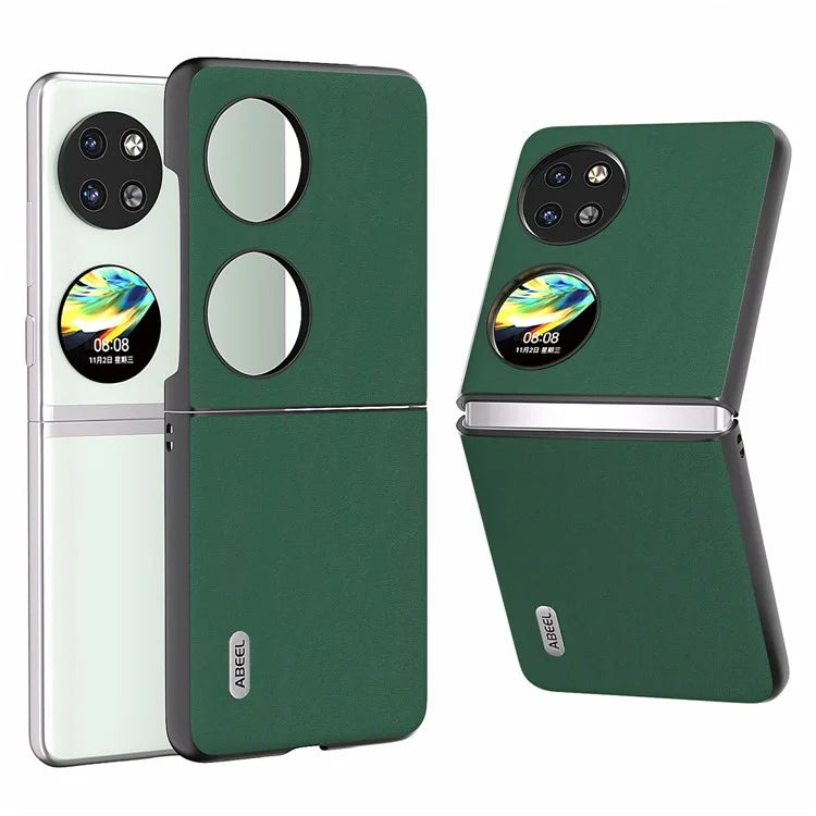 ABEEL For Huawei Pocket 2 Phone Case Genuine Cow Leather Soft Silky Feeling Cover
